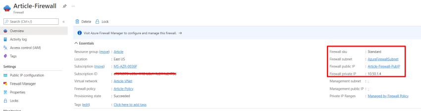 Implementing Azure Firewall
